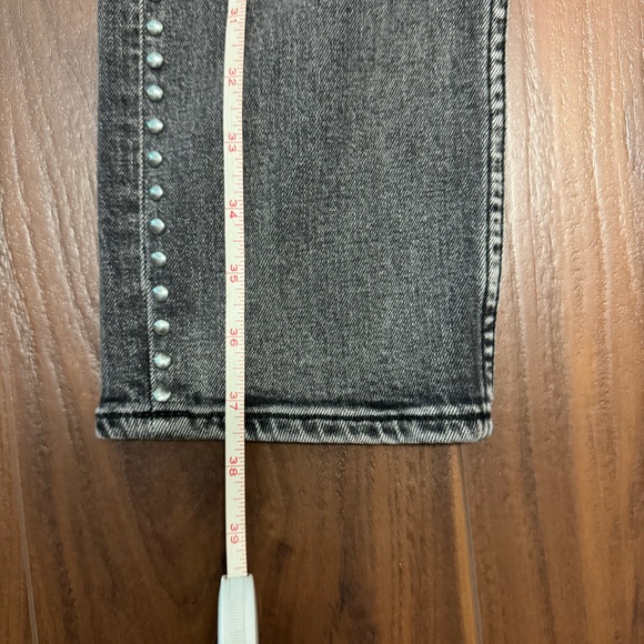 NWT Rag & Bone High Rise Skinny Wren Jeans Black Studded Women's Size 26 - Picture 7 of 15